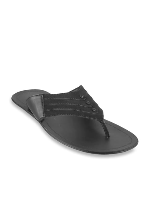 Buy Mochi Black Thong Sandals for Men 
