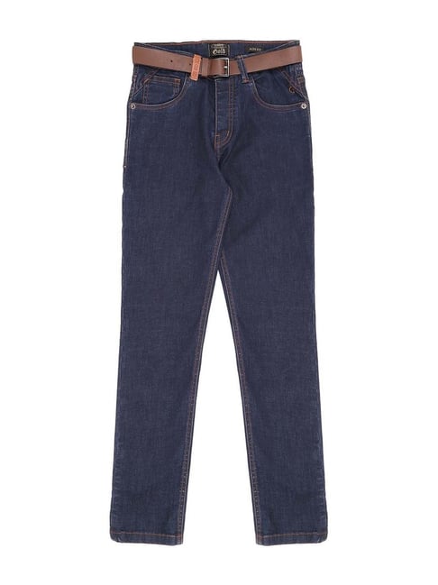 navy cotton jeans
