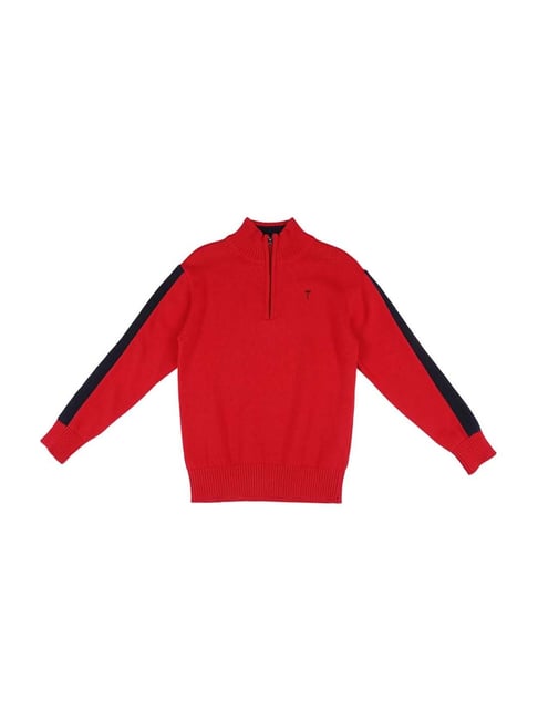 Red Cotton Knitwear & Sweatshirt