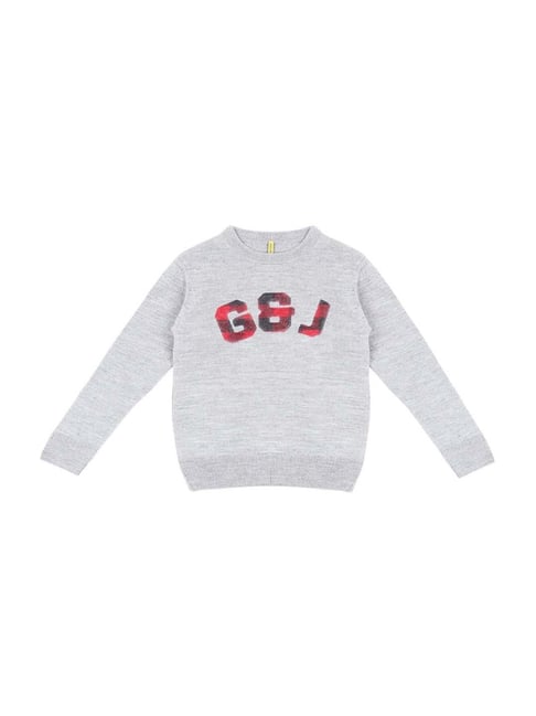 Gini & Jony Kids Grey Applique Sweater