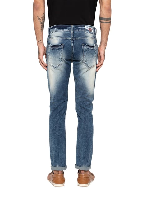 Buy Spykar Blue Heavily Washed 