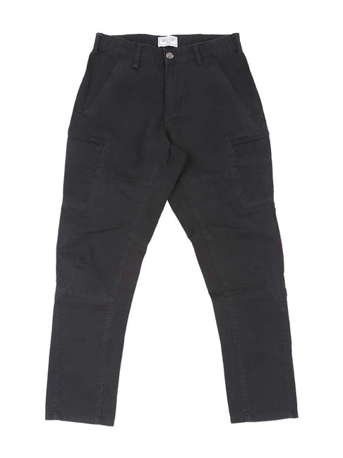 Gini & Jony Kids Black Cotton Trousers