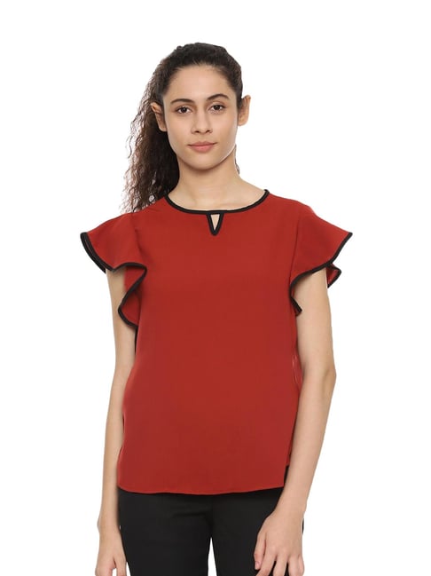 Van Heusen Orange Regular Fit Top