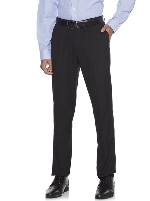 Buy WES Formals Cream Slim-Fit Trousers from Westside