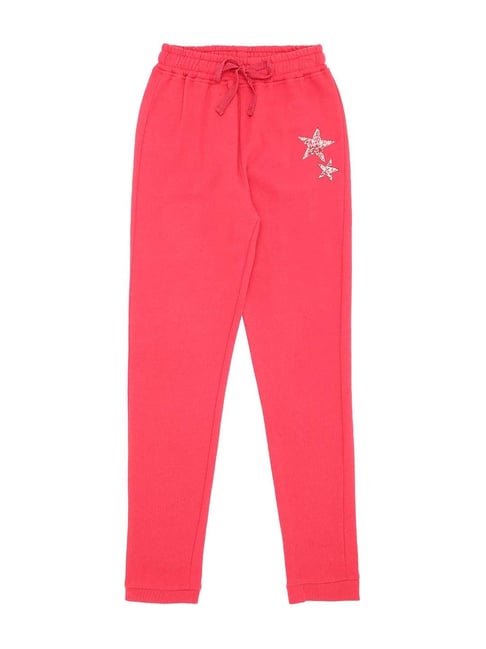 Gini & Jony Kids Pink Mid Rise Trackpants