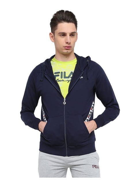 fila navy hooded sweatshirt