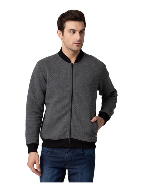Park Avenue Grey Printed Sweatshirt