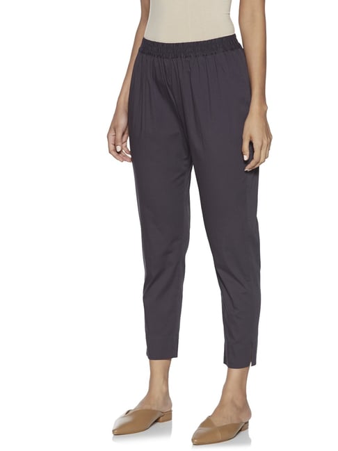 Buy Utsa by Westside Charcoal Pencil Fit Ethnic Pants Online at Best ...