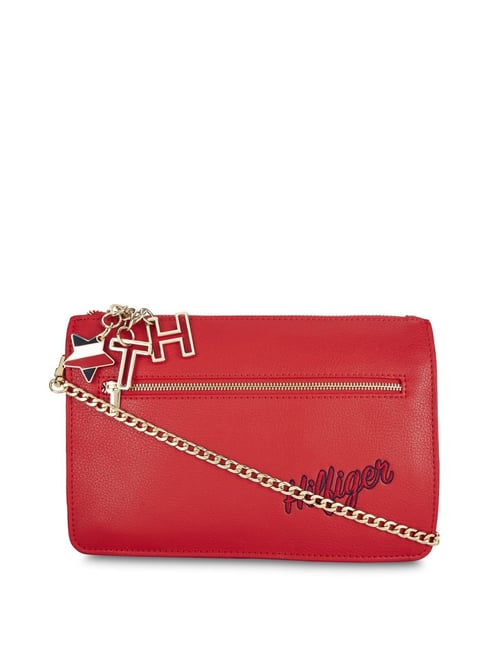 tommy hilfiger sling bag red