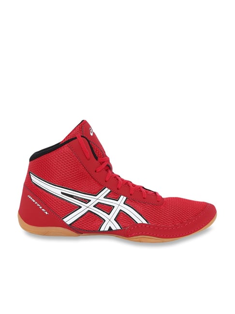 Asics kids' matflex outlet 5 wrestling shoes red