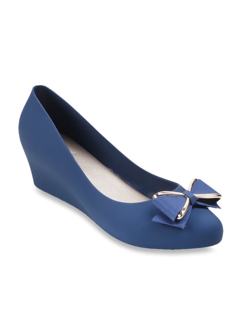 Tresmode Rainywear Blue Wedge Pumps - Main Image