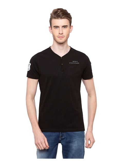 spykar henley t shirt