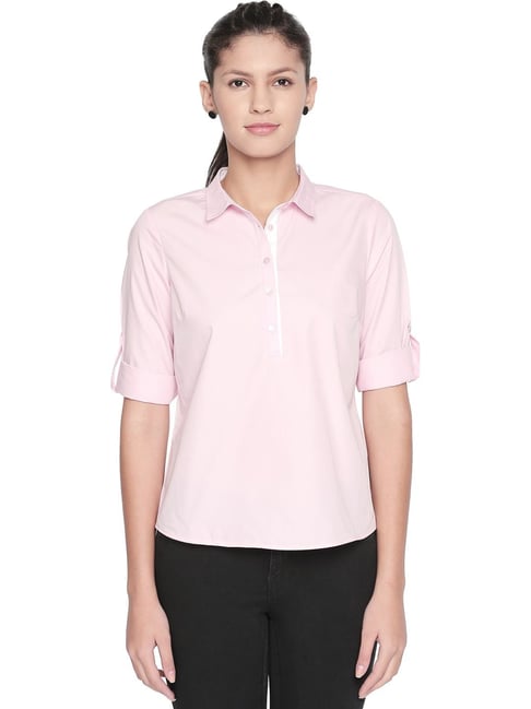 Annabelle by Pantaloons Pink Regular Fit Shirt