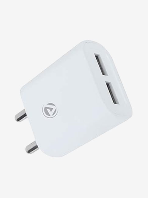 ARU AR 211 2.4 Amp Dual Port Fast Charger with Charge and Sync USB Cable White