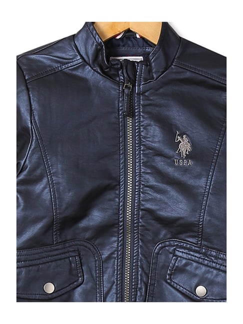 Buy U S Polo Assn Kids Navy Solid Jacket Online At Best Prices Tata Cliq