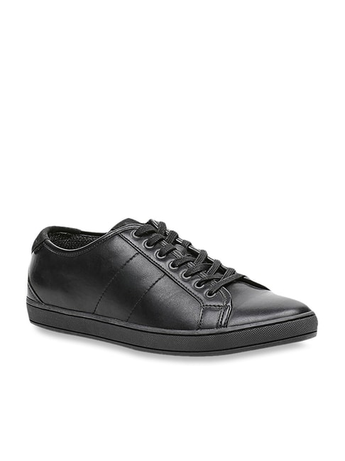 aldo black leather sneakers