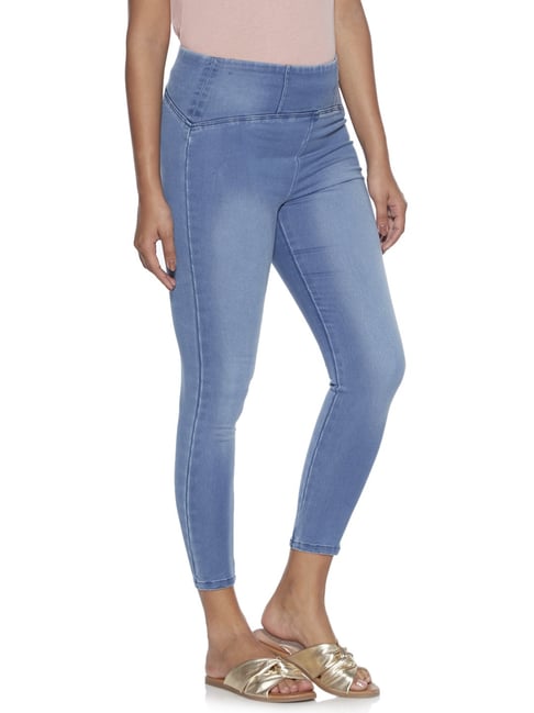 LOV by Westside Medium Blue Cropped Jeans