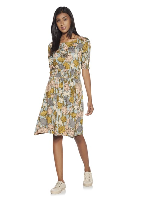 Buy Bombay Paisley by Westside Multicolour Fit-And-Flare Dress Online ...