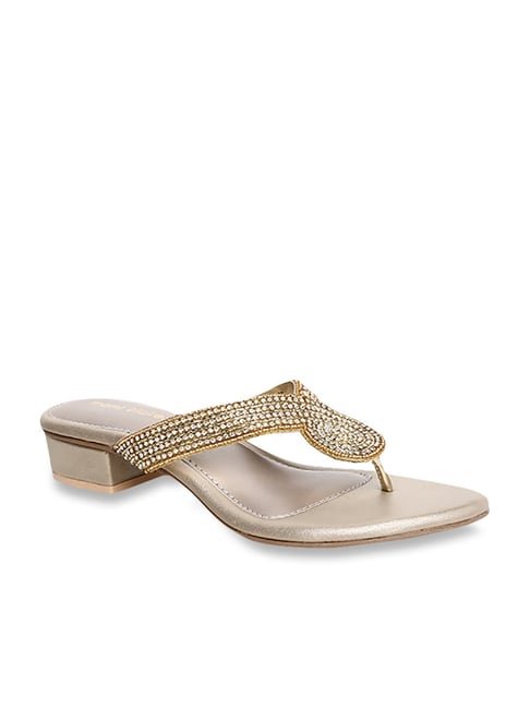 bata golden sandals