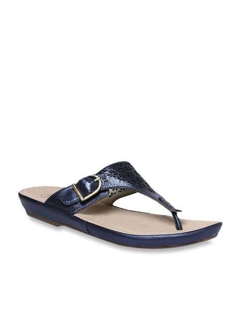 navy thong sandals