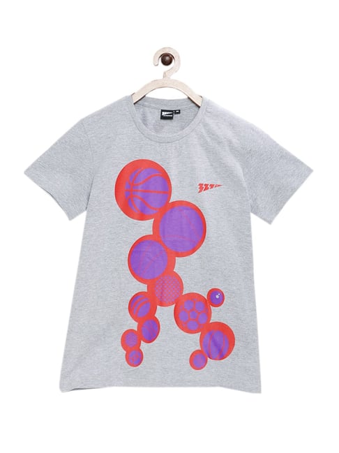 Buy 321 Sportswear Kids Grey Printed T-Shirt from top Brands at