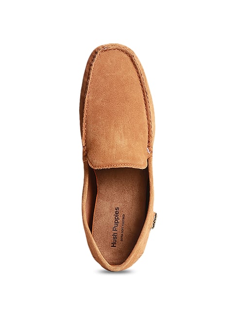 hush puppies tan loafers