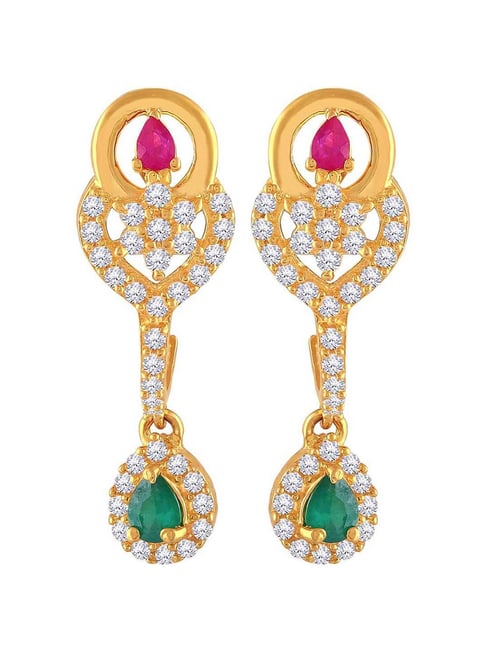 Malabar Gold and Diamonds22k (916) Yellow Gold Stud Earrings for Women :  Amazon.in: Fashion