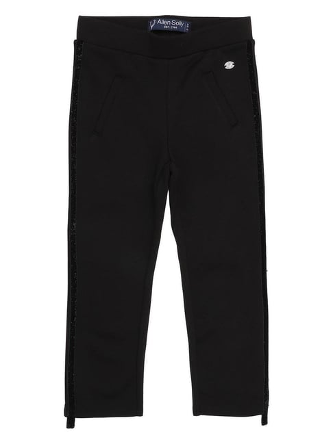 Allen Solly Junior Black Solid Pants