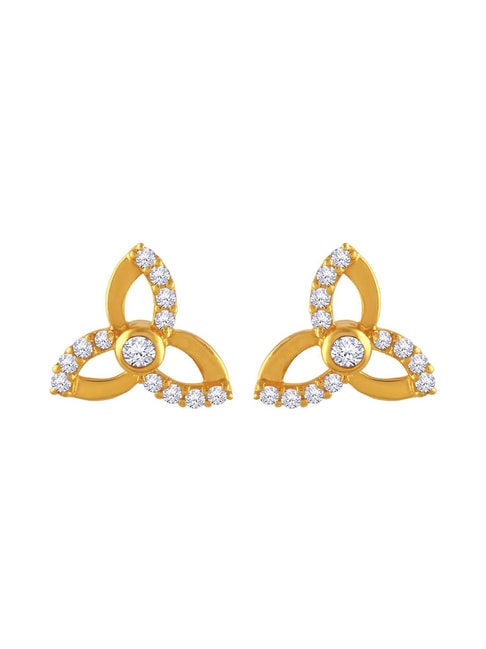 14k White Gold Prong-Set Cluster Petite Round Diamond Earring 0.25 ct. tw.  (H-I, SI1-SI2) - DiamondStuds.com