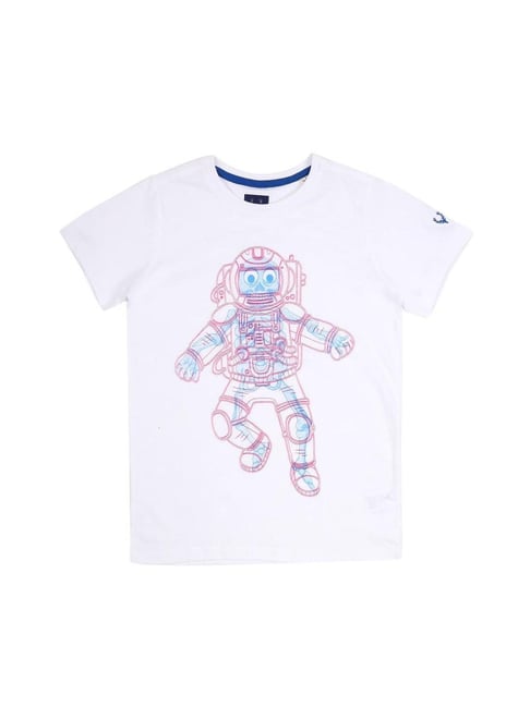 Allen Solly Junior White Printed T-Shirt