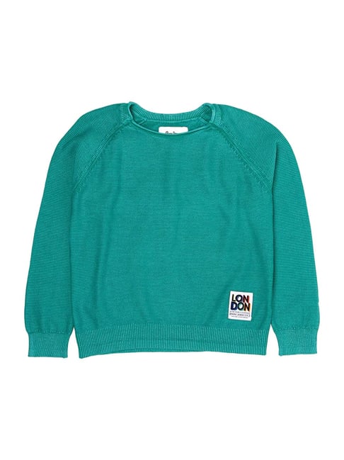 Pepe Jeans Kids Green Cotton Sweater