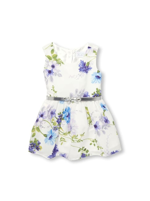 Buy The Children's Place Kids White Floral Print Dress for Girls