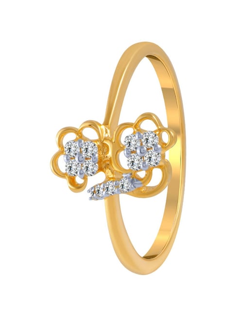 Buy P.C. Chandra Jewellers 18 kt Gold Diamond Ring Online At Best Price Tata CLiQ