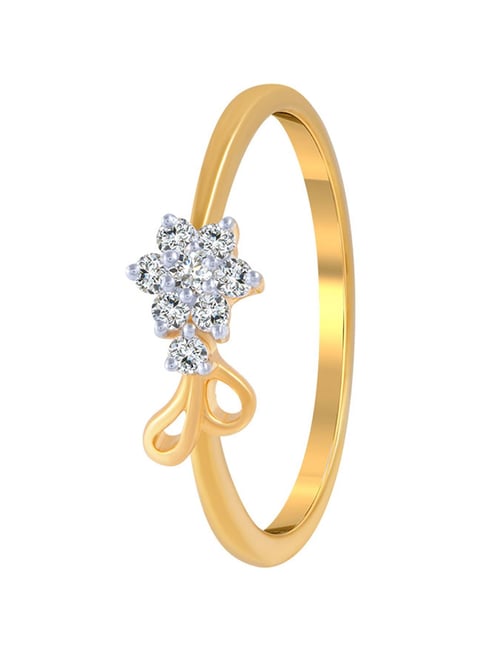 PC Chandra Jewellers Heart with Diamond 18kt Diamond Yellow Gold ring Price  in India - Buy PC Chandra Jewellers Heart with Diamond 18kt Diamond Yellow  Gold ring online at Flipkart.com