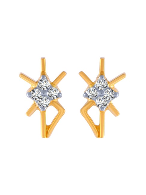 Buy Flower White Gold Diamond Earrings - PC Chandra Jewellers