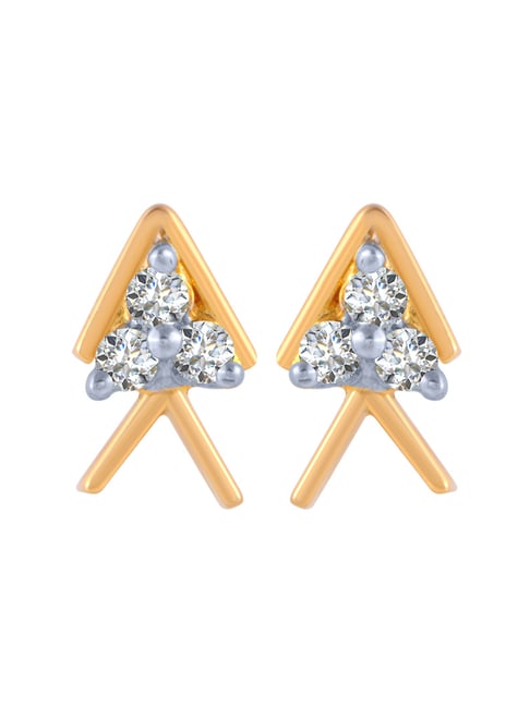 P.C. Chandra Jewellers 14KT Yellow Gold Stud Earrings for Women :  Amazon.in: Fashion