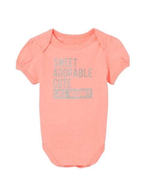 The Childrens Place The Children's Place Kids Peach Printed Bodysuit