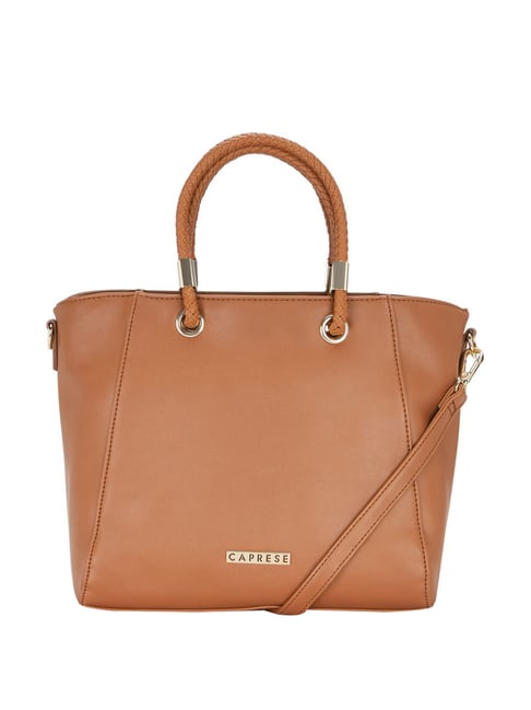 Caprese Brown Solid Medium Handbags