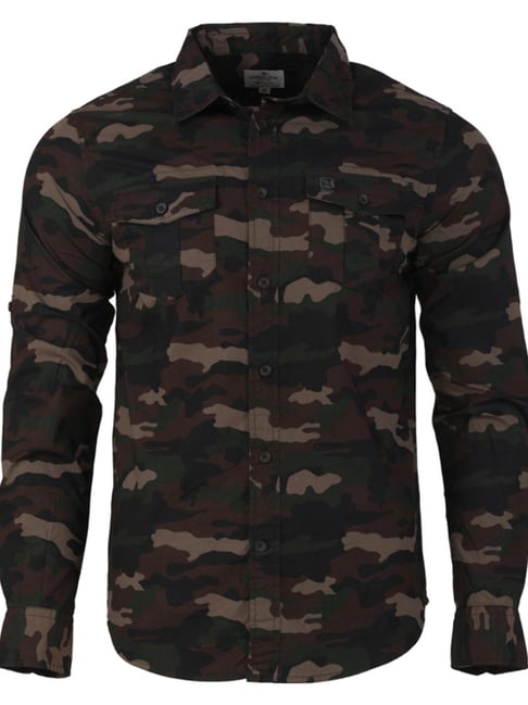 camouflage print shirt