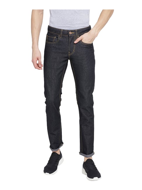 Buy Newport Black Mid Rise Slim Fit Jeans for Men Online Tata CLiQ