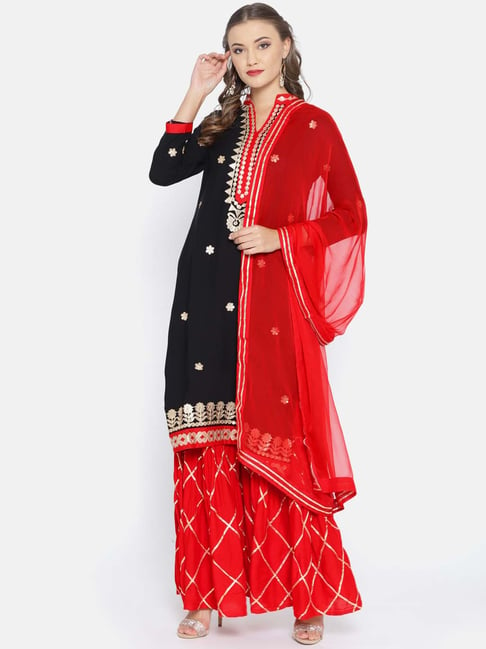 Black Kurti set with Dupatta