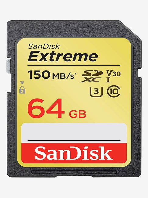 SanDisk Extreme SDSDXV6-064G-GNCIN 64GB SDXC UHS-I Memory Card (Black)