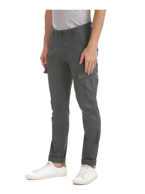 Buy Aeropostale Grey Mid Rise Slim Fit Cargo Pants Online at Best ...