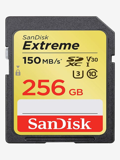 SanDisk Extreme SDSDXV5-256G-GNCIN 256GB SDXC UHS-I Memory Card (Black)