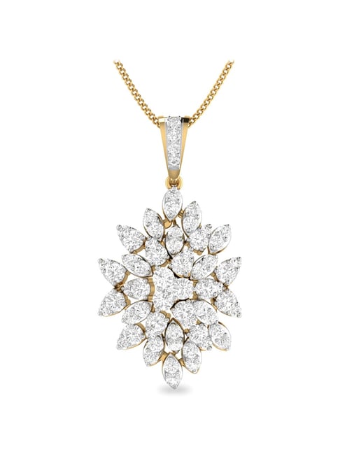 PC Jeweller Maurise 18 kt Gold & Diamond Pendant without Chain