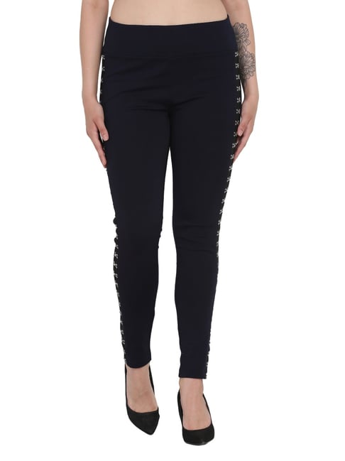 Westwood Navy Embellished Jeggings-picture-33