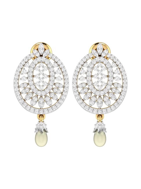 PC Jeweller Jellan 18 kt Gold & Diamond Earrings