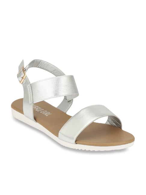 Truffle Collection Silver Back Strap Sandals