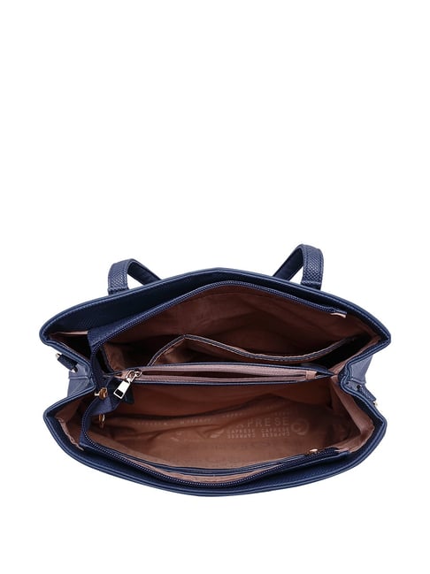 Buy Caprese Cherry Navy Solid Medium Handbag For Women At Best