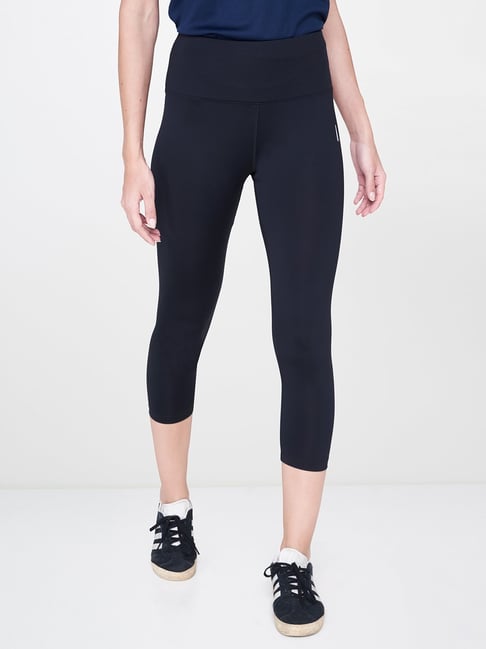 AND Black Regular Fit Leggings